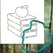 AL Трафарет+форма "Стопка книг"