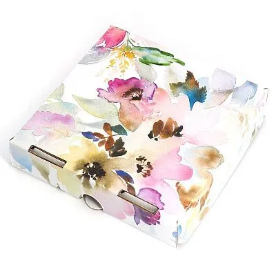 Коробка для пряников Цвет шиповника с окном 10х10х2,5 см микрогофрокартон