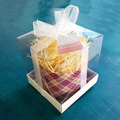 Коробка для пряничного домика подарочная 12х12х13 см двусторонняя