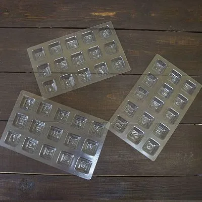 Форма для шоколада "Алфавит конфеты набор", (пластик)