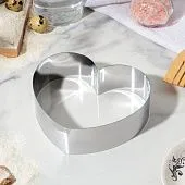 Форма для выпечки и выкладки Сердце, 16х16х5 см