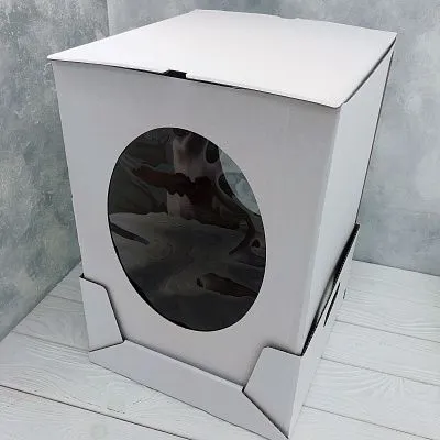 Коробка для торта с окном Гофрокартон, 30х30х45 см