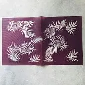 Сетчатый трафарет "Листья пальмы" 18х32 см, кружевная ткань