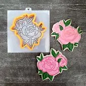 AL Форма+трафарет "Две розы с листиками №2"