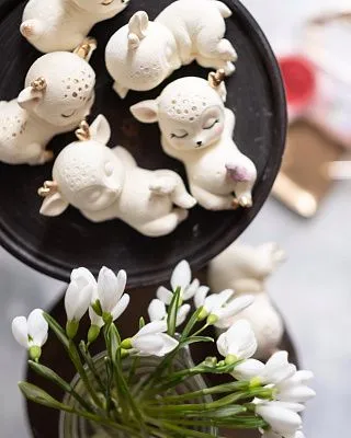 Силиконовая форма молд 3D Спящий олененок №3