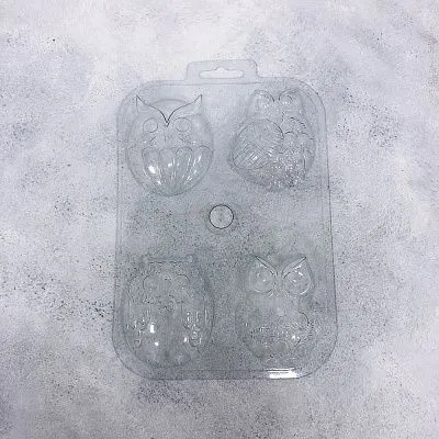 Форма для шоколада Совы 4 шт (пластик)