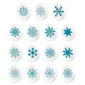 Сахарные мини-медальоны "Снежинки", 65 гр