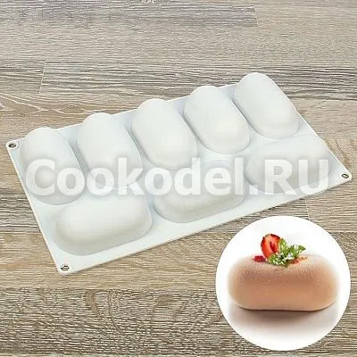 Форма для муссовых десертов, 8 ячеек, 30х17,5х3,5 см "Раузи", цвет белый