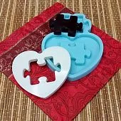 Силиконовая форма №1210  Сердечко - пазлы
