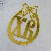 Топпер "ХВ яйцо" золото