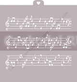 Трафарет "Ноты"
