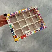 Коробка для 12 конфет С днем рождения 19х15х3,6 см