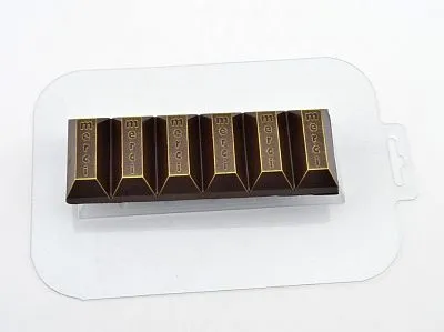 Форма для шоколада "Батончик MERCI" (пластик)