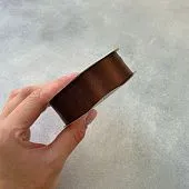 Лента атласная "Шоколадная-6203" шир-24 мм