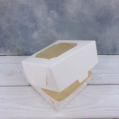 Коробка для бенто-торта с окном, 12х12х8 см