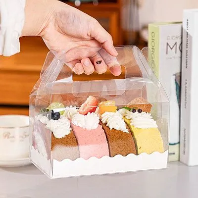 Коробка для рулета прозрачная, 16х9х9 см
