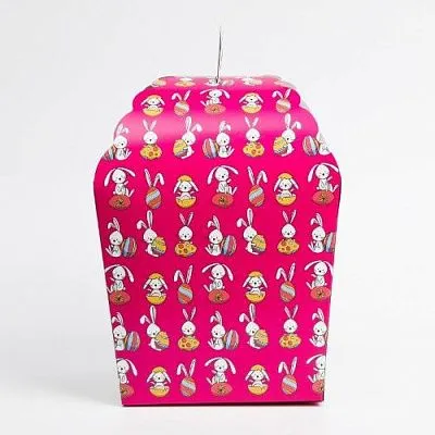 Коробка для кулича "Крольчата", 17х17х26 см