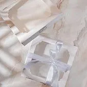 Коробка для пряников и печенья Белая, 12х12х2,5 см