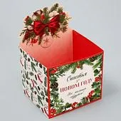 Коробка для пряничного букета "Снежный шар", 12х17х10 см