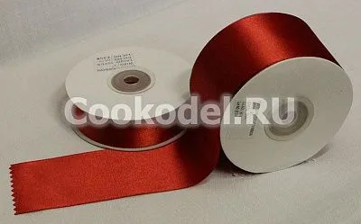 Лента атласная Красная 6078 шир 24 мм