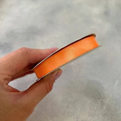 Лента атласная Морковно оранжевая 6074 шир 12 мм