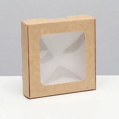 Коробка самосборная Крафт, 13х13х3 см