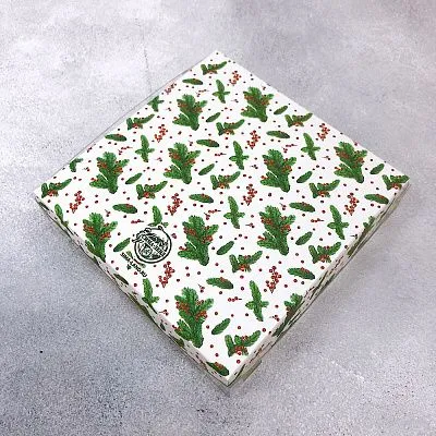 Коробка для пряников ажурная Яркие истории с пластиковой крышкой 15х15х3 см