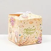 Коробка складная для кулича "Пасхальная", 14х14х14 см