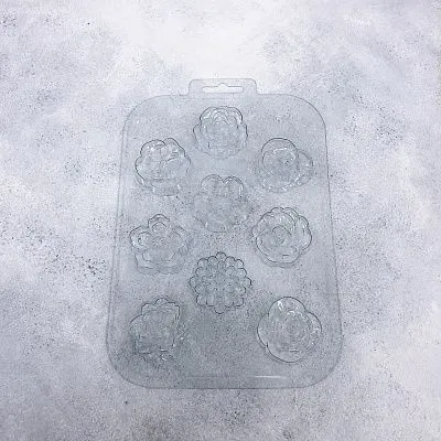 Форма для шоколада Цветочная поляна 9 шт (пластик)