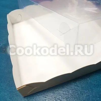 Коробка двусторонняя Ажурная с фиксацией дна 15,5х15,5х3 см