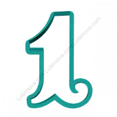 AL Форма Цифра 1 11 см пластик
