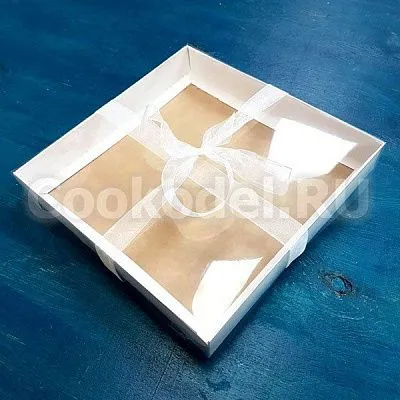 Коробка Классика двусторонняя, 20х20х3 см
