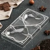 Форма для шоколада «Любовь», 2 ячейки, 20х12х2,5 см, ячейка 10х9х1,5 см