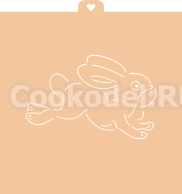 AL Трафарет+формочка "Зайчик"