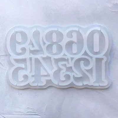 Силиконовая форма для леденцов и шоколада "Цифры №339" 8 см (10 ячеек)