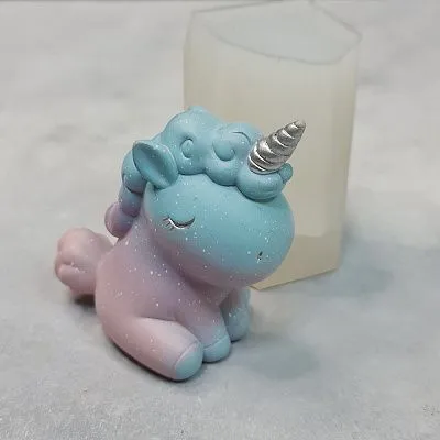 Силиконовая форма молд 3D Единорожка Кудряшка №793