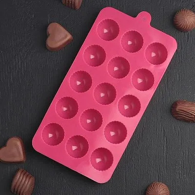 Форма для шоколада «Шарики ажур», 15 ячеек (d=2,8 см), 21×10 см