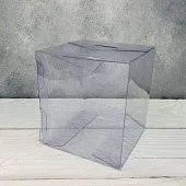 Коробка пластиковая прозрачная для шоколадной фигуры 9х9х10 см