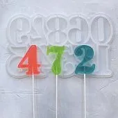 Силиконовая форма №375 Цифры-зеркало, 8 см