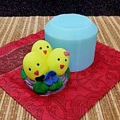 Силиконовая форма молд №1299 "Цыплята в корзинке"