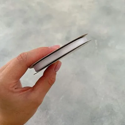 Лента атласная "Белая 6001", 6 мм