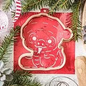 Трафарет и форма "Змея в новогодней шапочке"