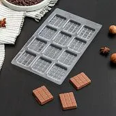 Форма для шоколада и конфет "Мини плитки", 22х13 см