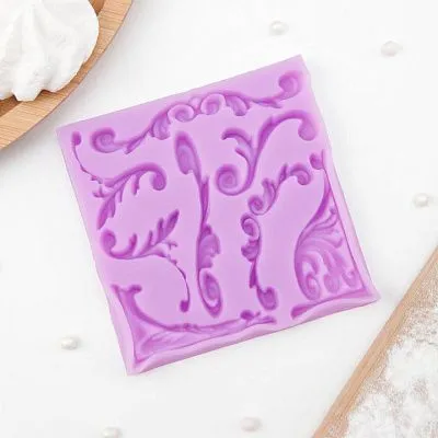 Силиконовая форма молд Вензельный оттиск 9,8×9,8 см