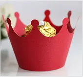 Манжетка для капкейка "Корона Красная" 25 шт.