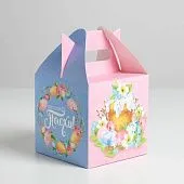 Коробка складная для кулича "Светлой Пасхи", 14х14х14 см
