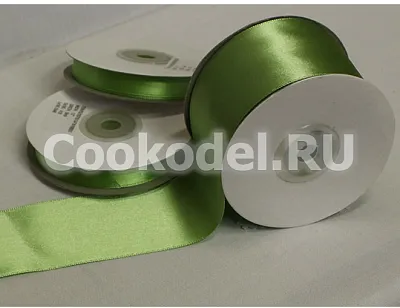 Лента атласная "Нежно-зеленая-6128" шир-3 мм