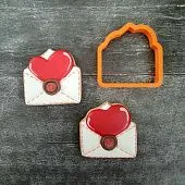 AL Форма "Конверт с сердцем" 7 см