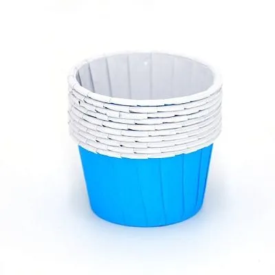 Форма/капсула бумажная "Маффин голубой" (10шт) 50х40 мм