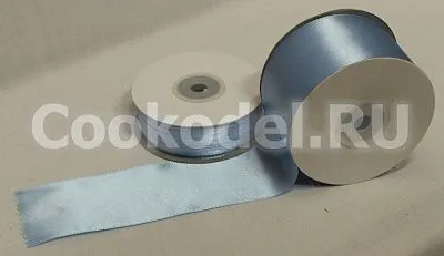 Лента атласная "Голубая-6147" шир-6 мм